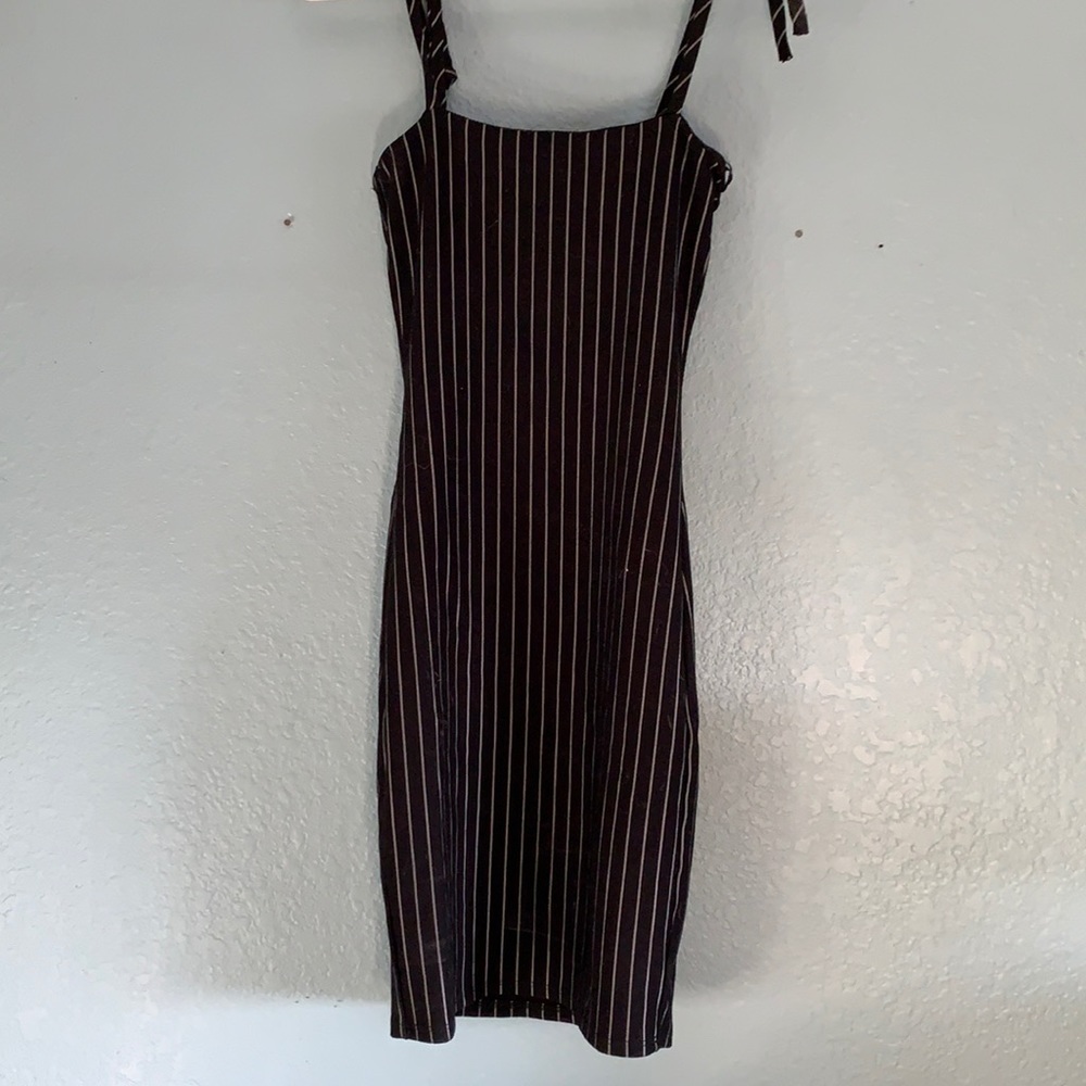 Pinstripe Bodycon Dress